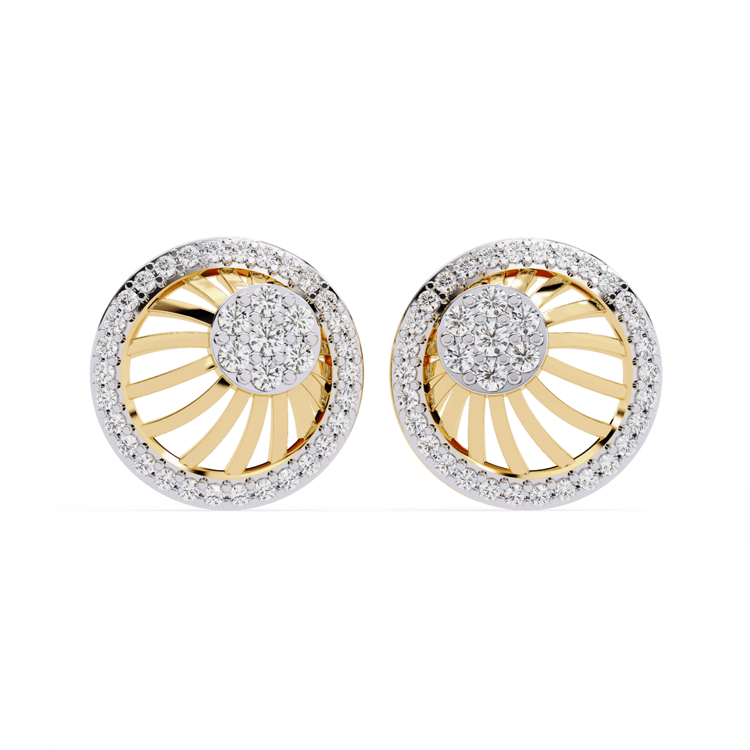 Radiant Circle Burst Studs